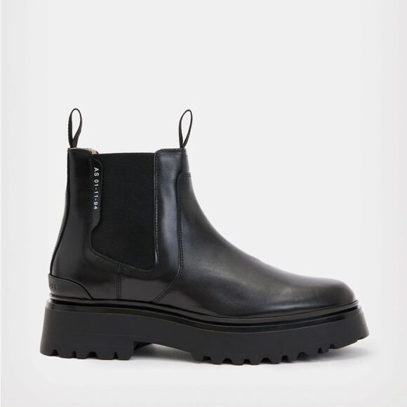 ALLSAINTS Arlo $299 Chunky Chelsea Leather Boots Size EU 41 US 11 - Picture 15 of 15